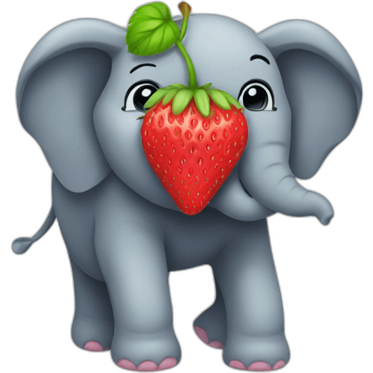 elephant fraise emoji