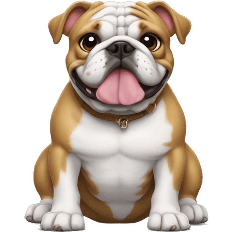 bulldog com roupa de IT emoji