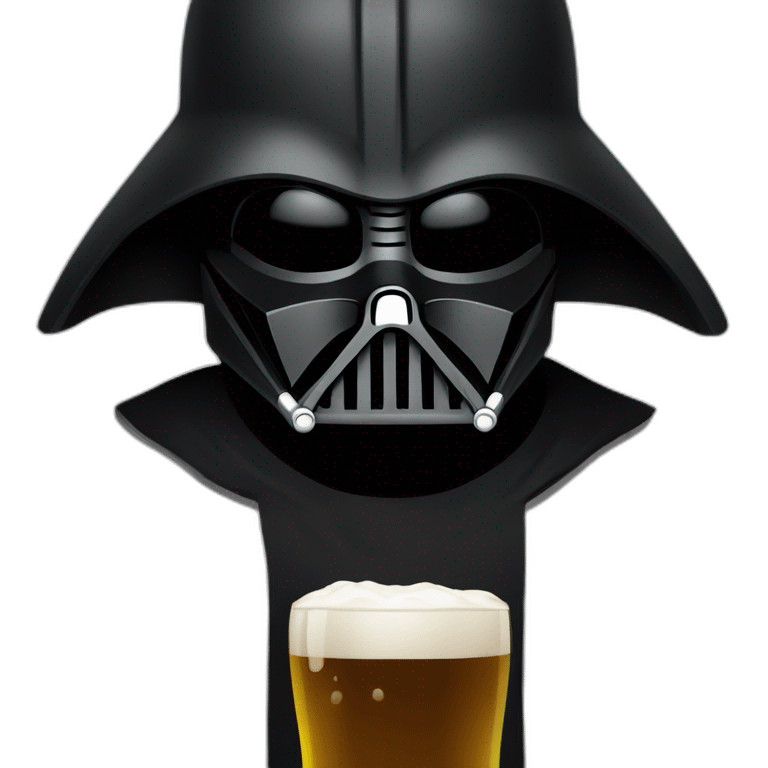 dark vador drinking beer emoji