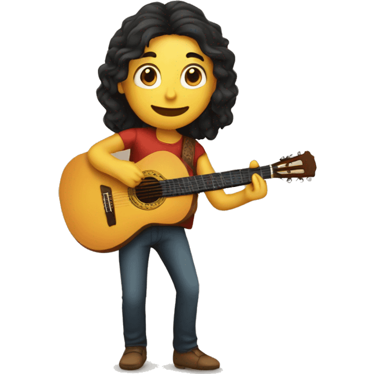 spanish person playing spanish guitar emoji