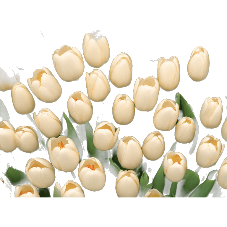 Bunch of creamy tulips  emoji