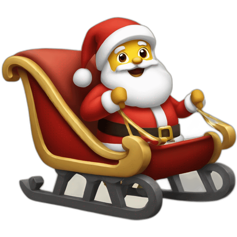 sleigh santa emoji