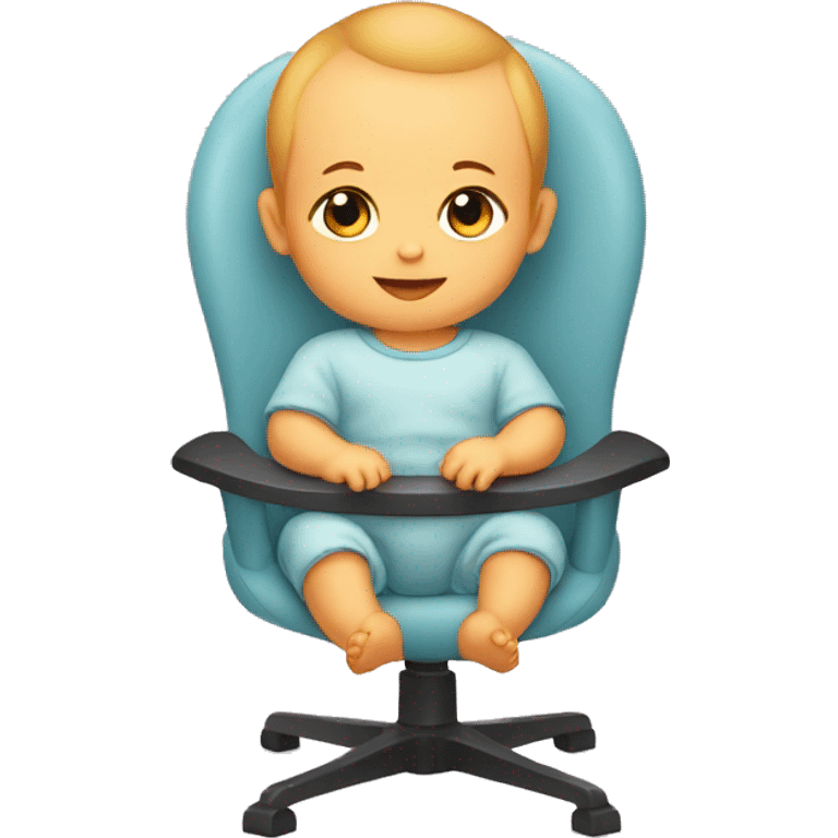 baby sitting in baby chair emoji