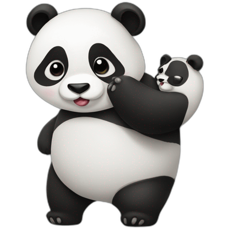 Panda bisous emoji