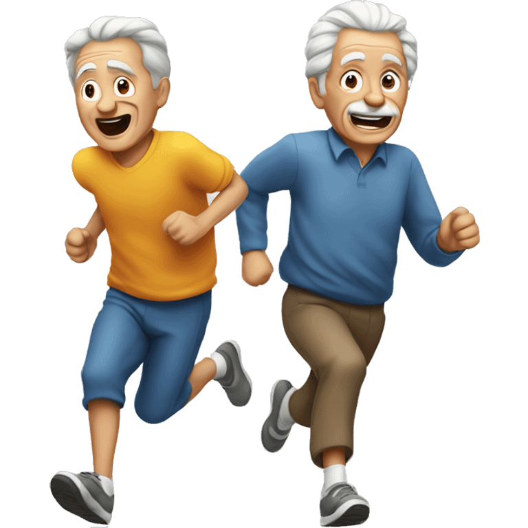 2 OLD MANs RUNNING emoji