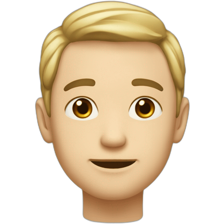 男の子、ベージュ肌、エアリーショートヘア、赤髪 emoji