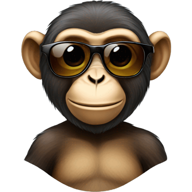 Monkey with sunglasses emoji