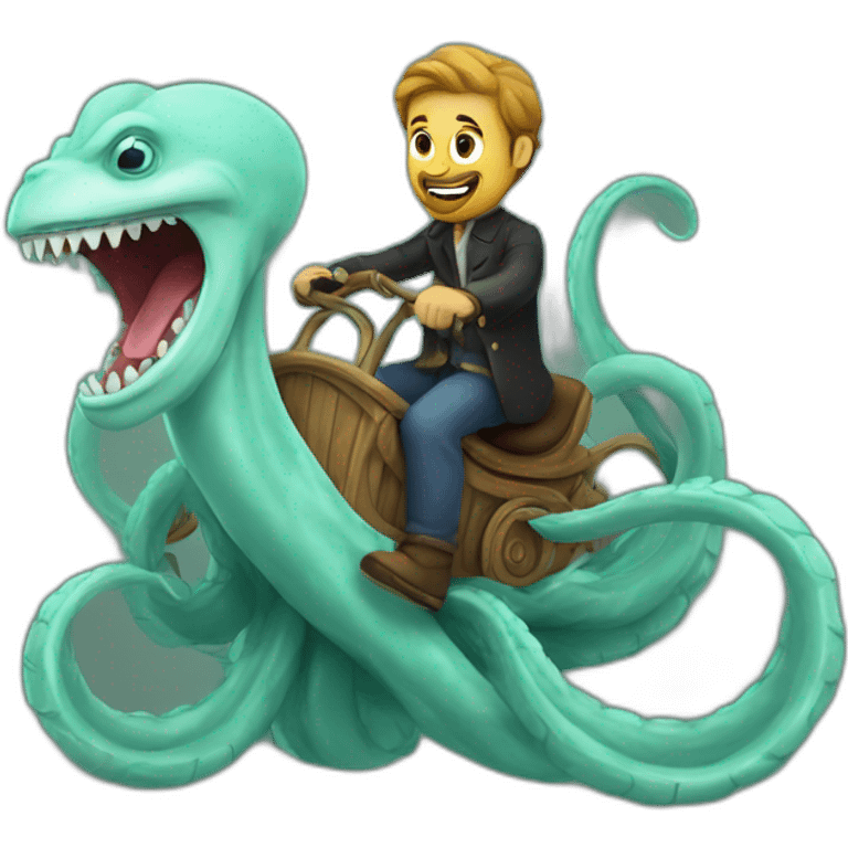 mman riding kraken emoji