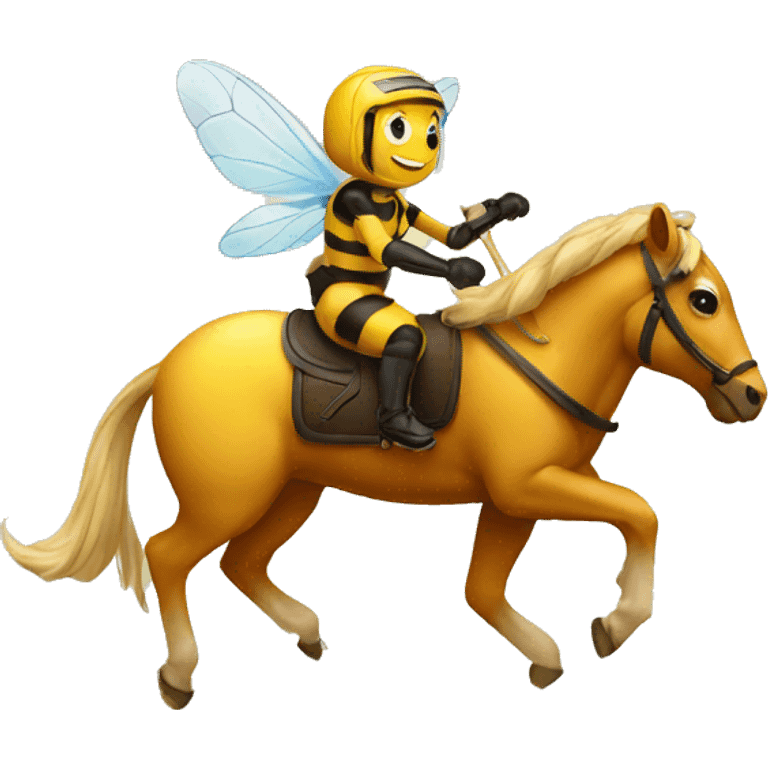 honey bee riding a horse emoji