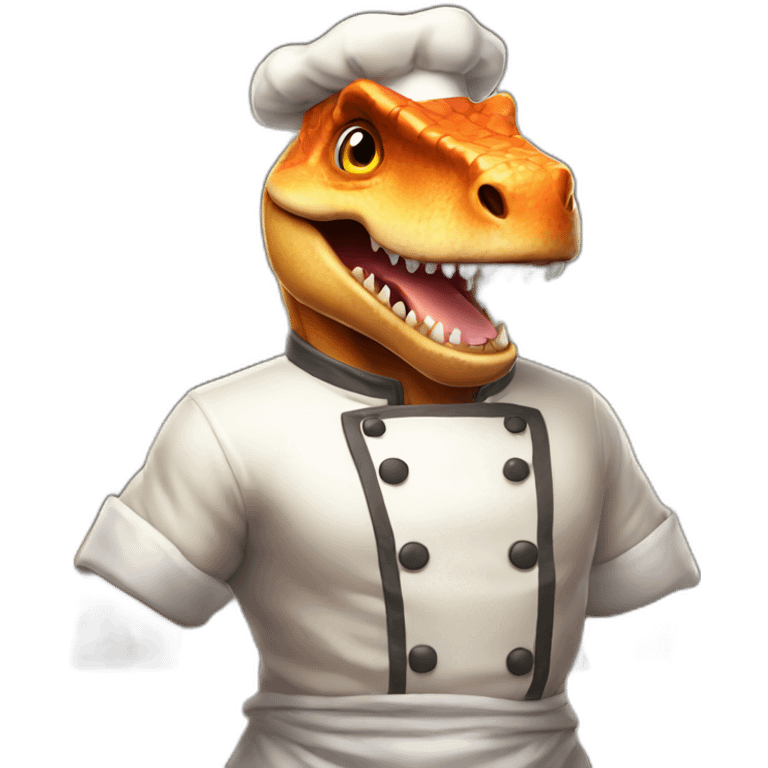 buff dinosaur chef emoji