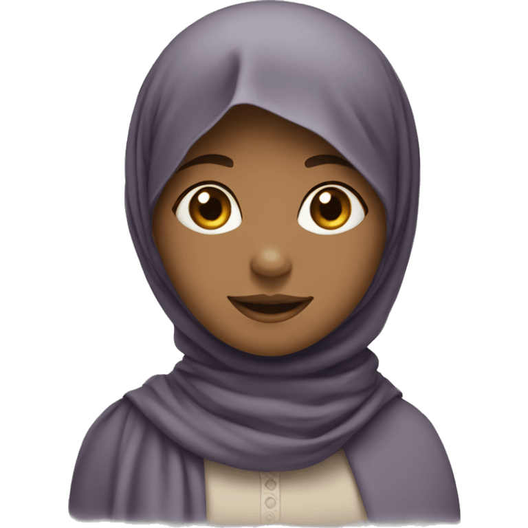 Muslim, little girl with a headscarf. emoji