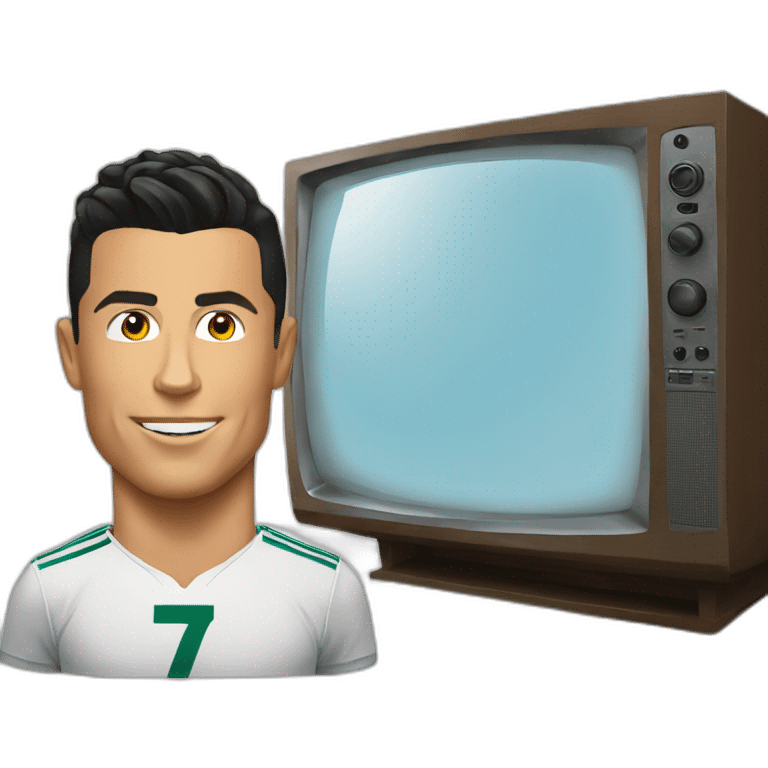 Cristiano ronaldo looking tv emoji