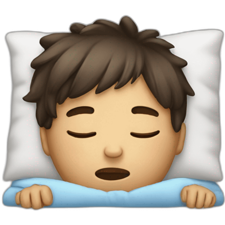 sick little boy asleep emoji