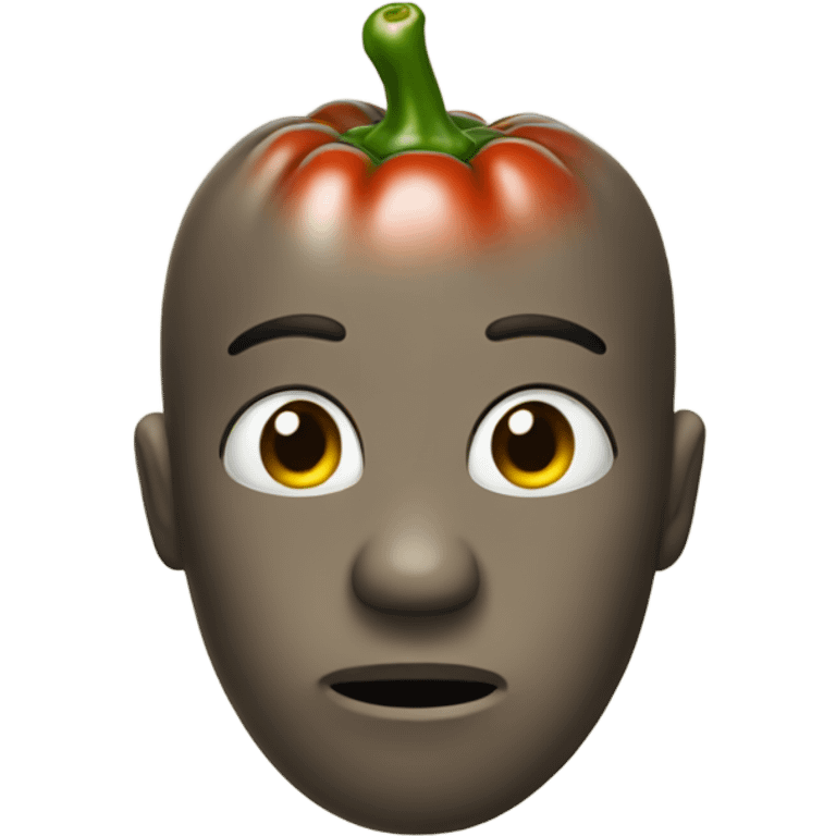 calm pepper with face emoji