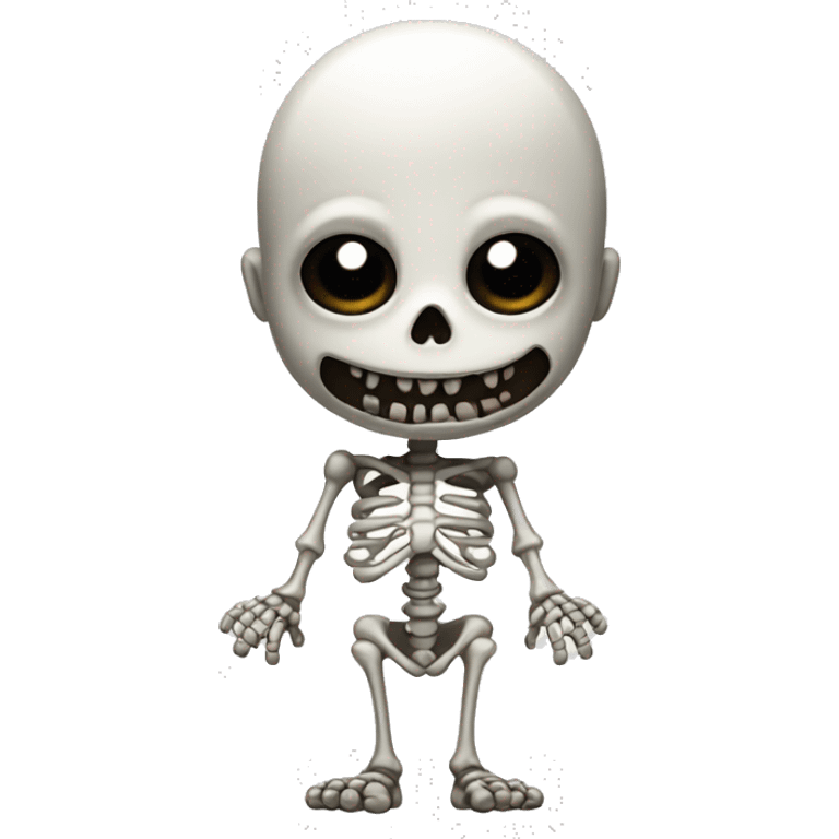 skeleton boy in horror theme with pale white skin emoji