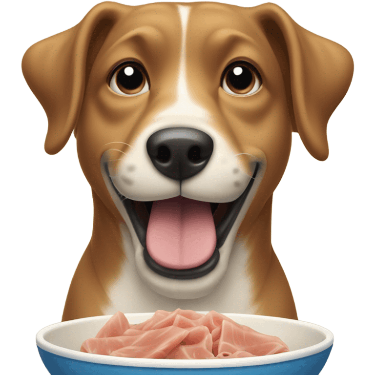 dog eating tuna  emoji