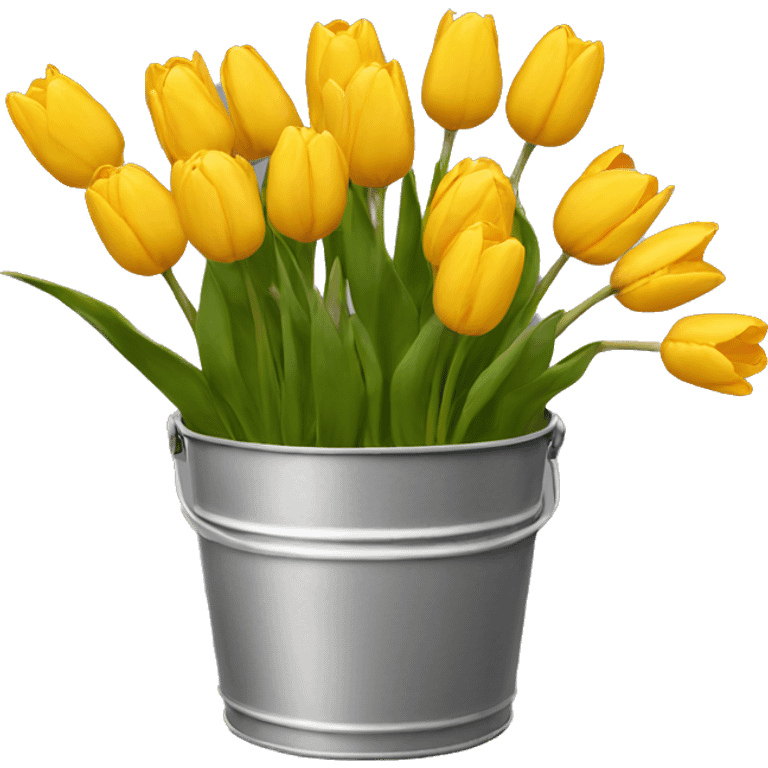 Yellow tulip bucket emoji