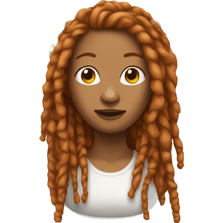 Woman with ginger dreads emoji