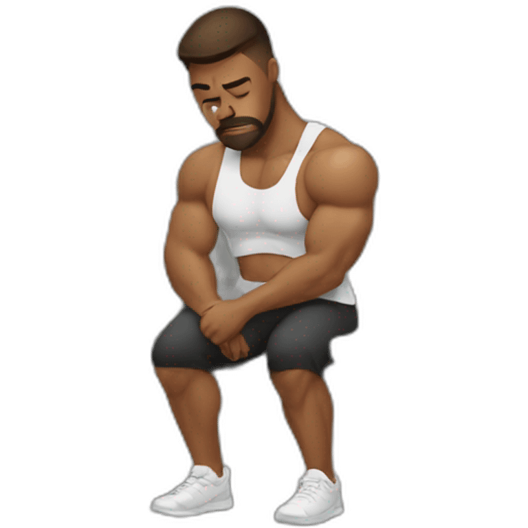 tired guy at the gym emoji