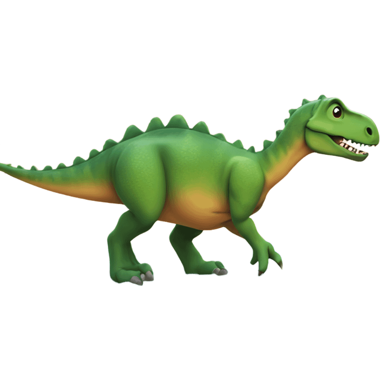 A dinosaur at a beach emoji