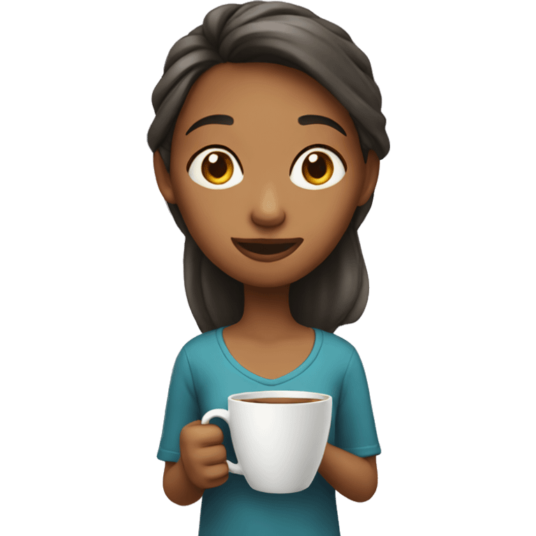 Girl with cup emoji