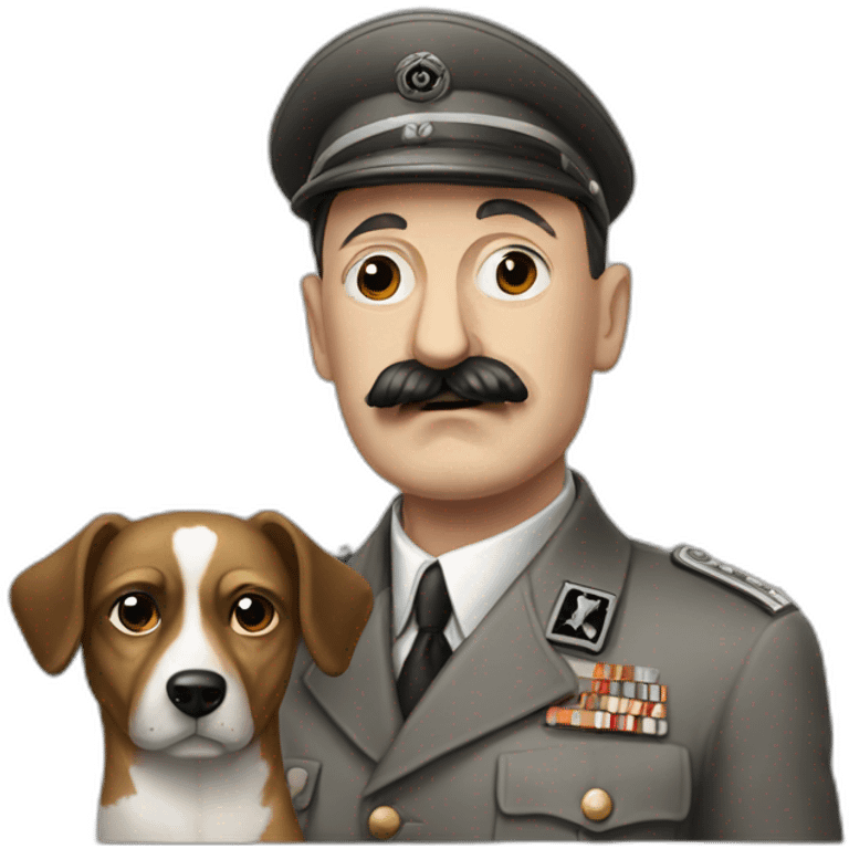 Adolf Hitler and his dog emoji