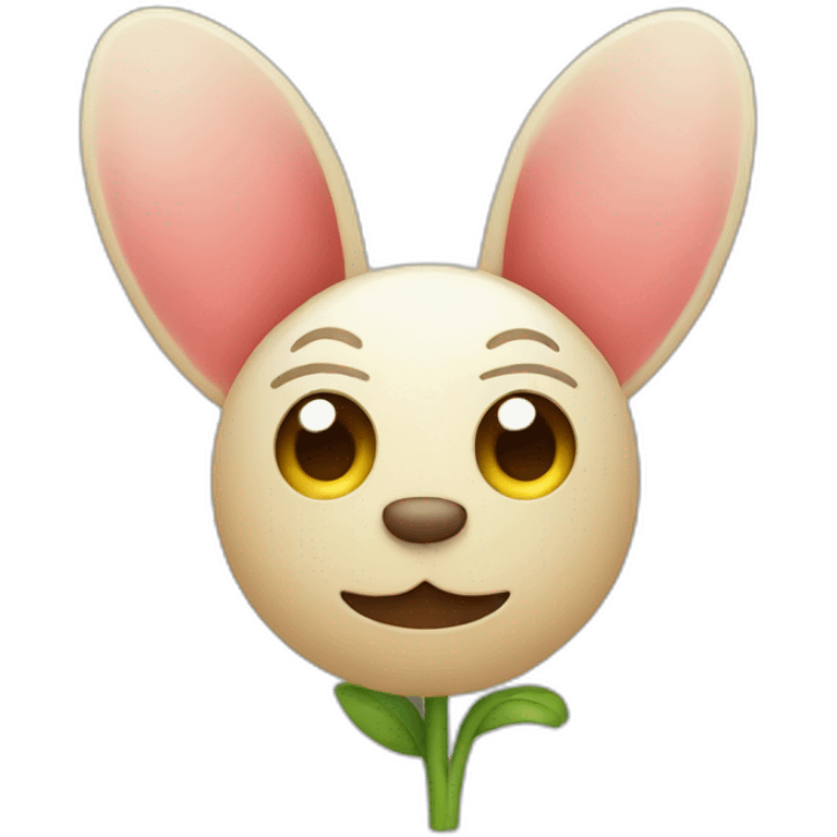 Flower with ears emoji