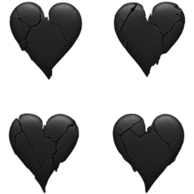 black broken heart emoji