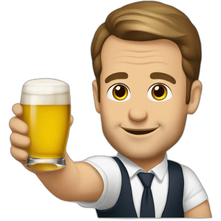 Macron bière emoji