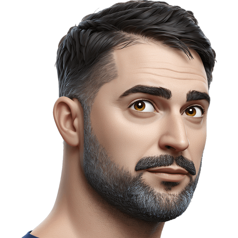 mature male with beard portrait emoji