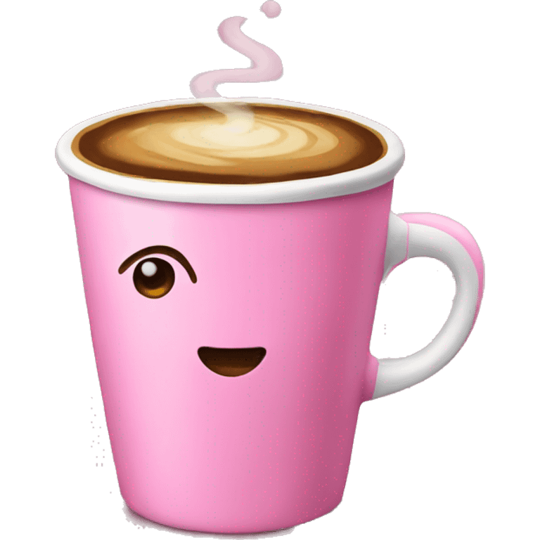 Pink coffee emoji