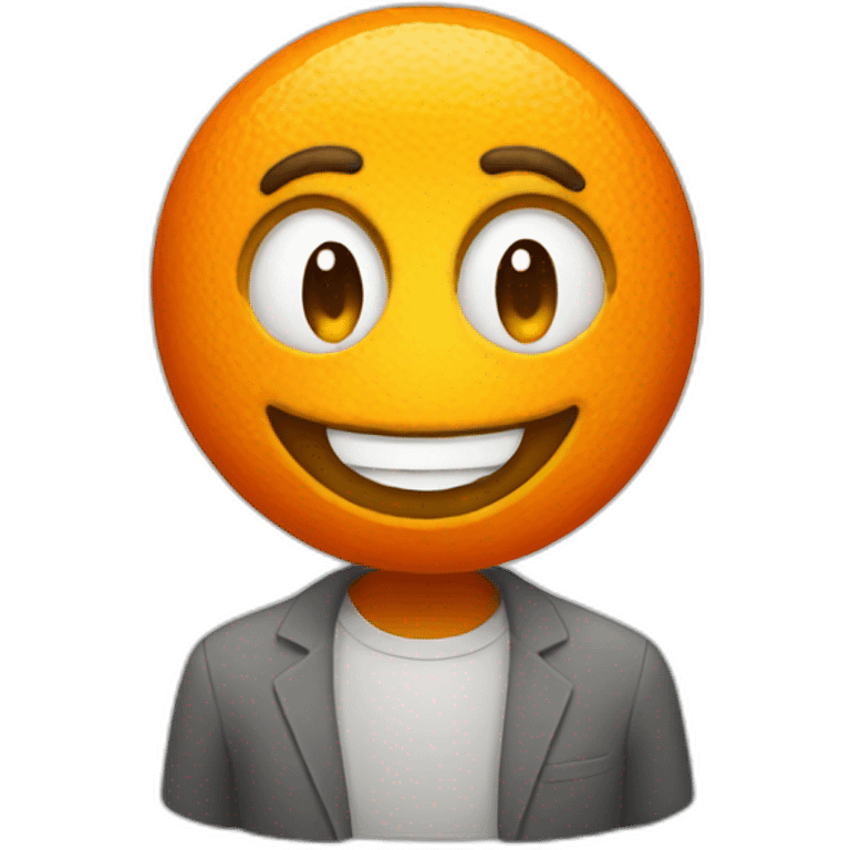 A orange smile emoji