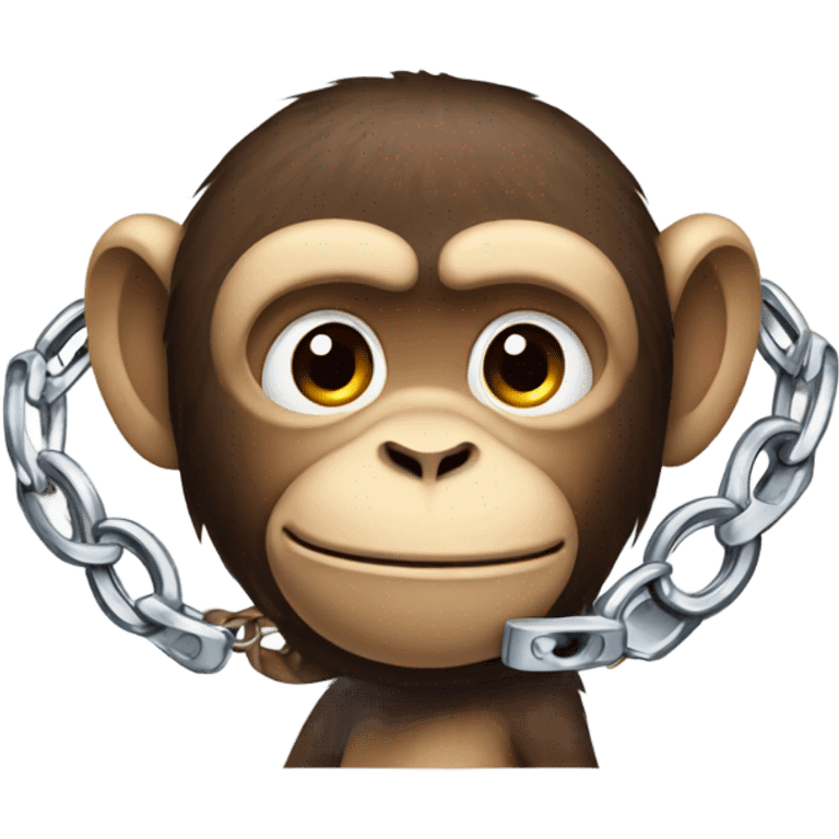 Monkey wearing handcuffs  emoji