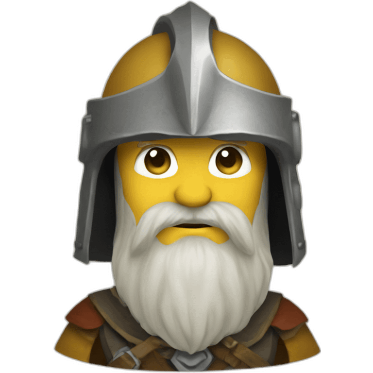 tolkien dwarf with helmet emoji