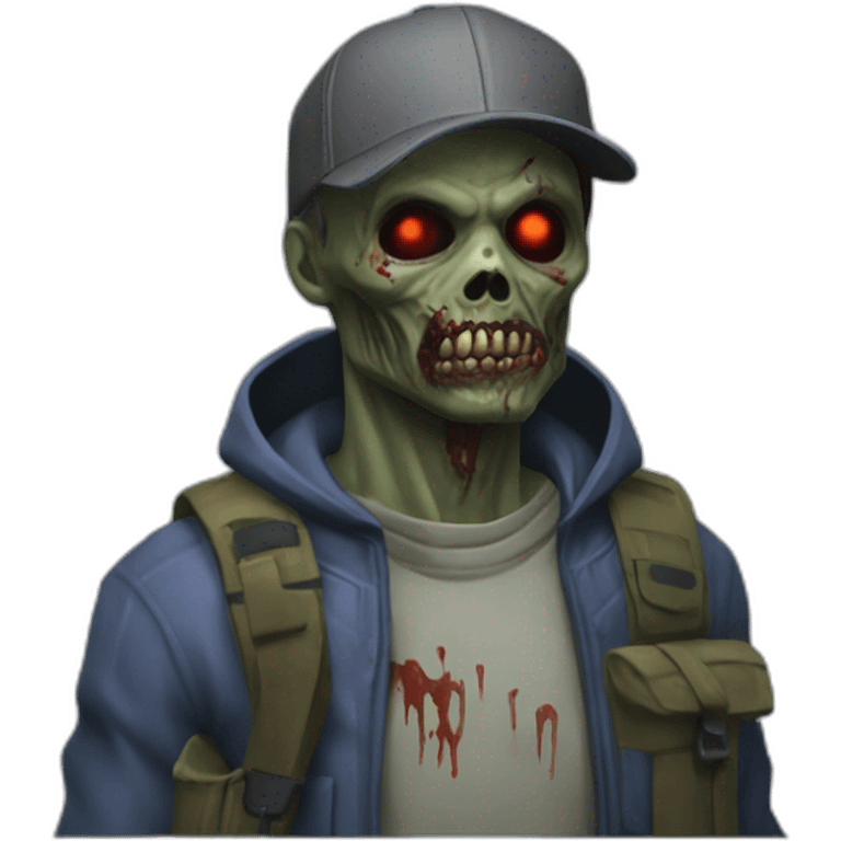 COVID bakteria zombie as the DayZ game character emoji