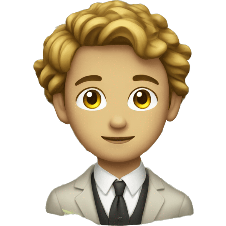 A boy in 20s who is rich but lays low in old money fashion emoji