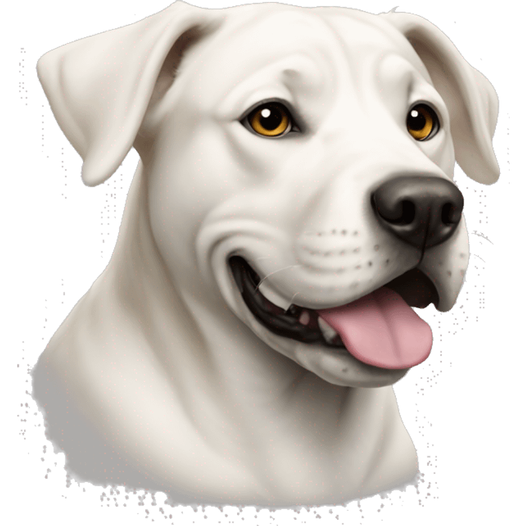 Dog white American Stafford  emoji