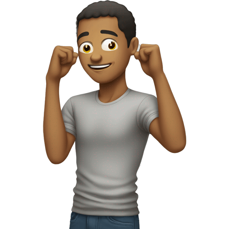 mixed guy dabbing emoji