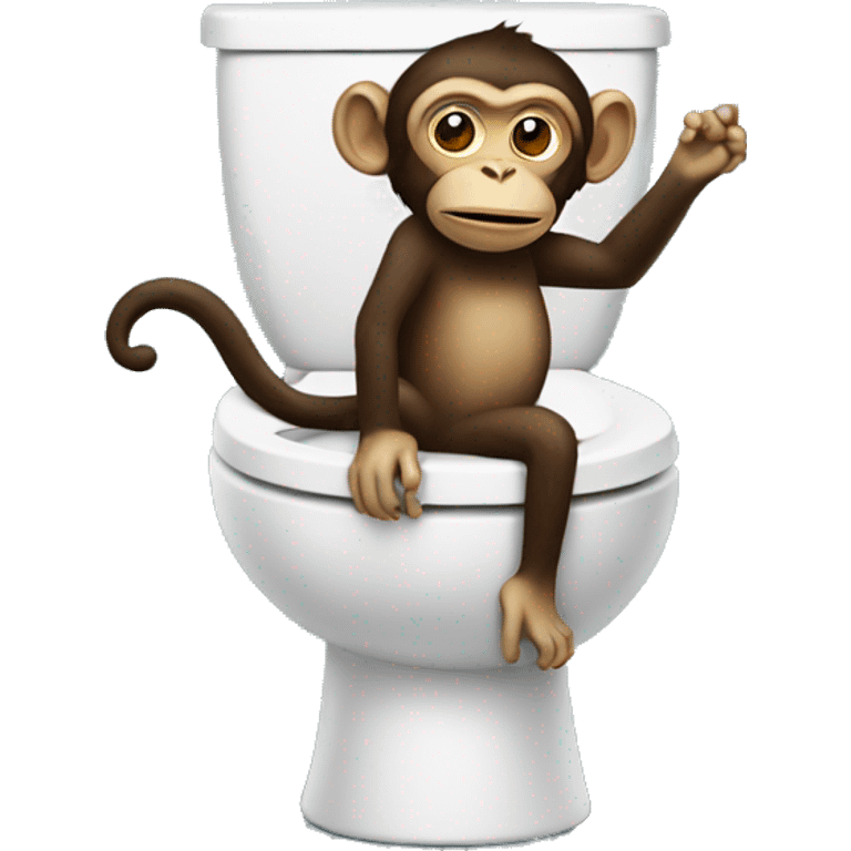 Monkey on a toilet emoji