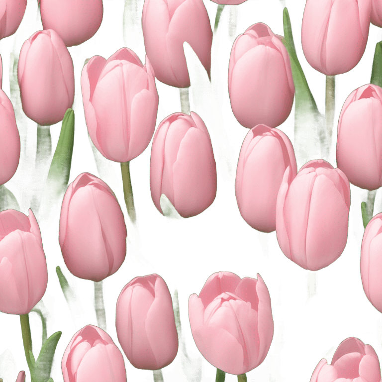 soft pink tulips emoji