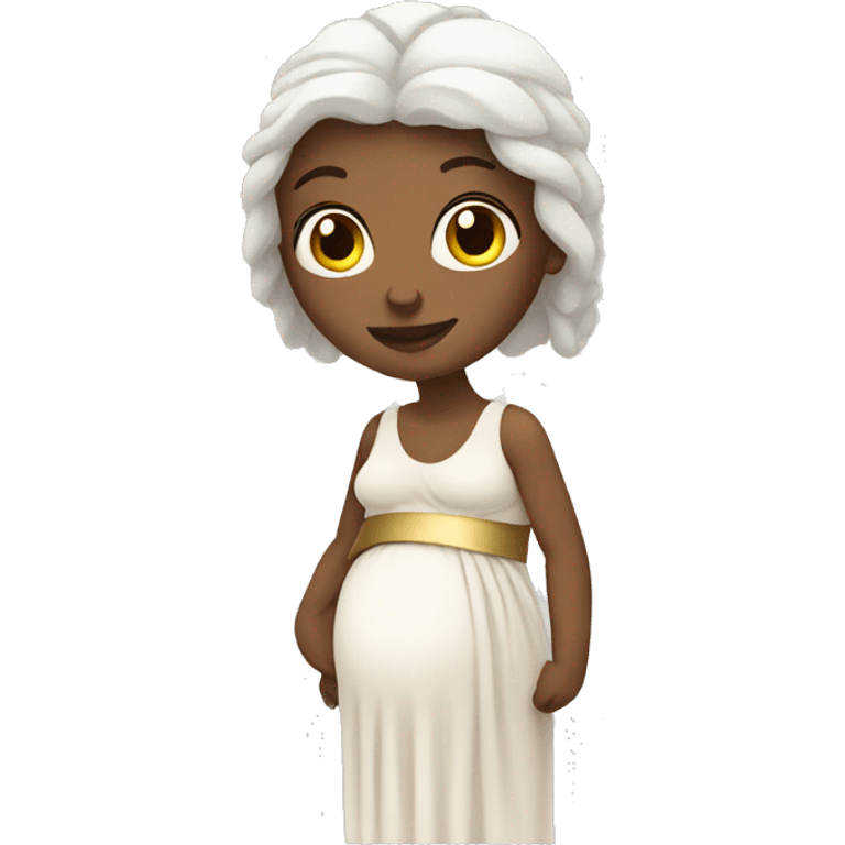 white ancient greek woman pregnant emoji