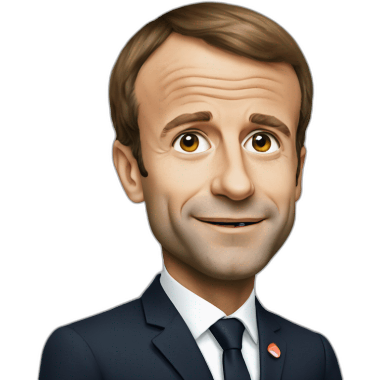 Emmanuel macron en splip emoji