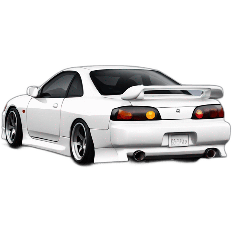 Nissan Silvia S15 white emoji