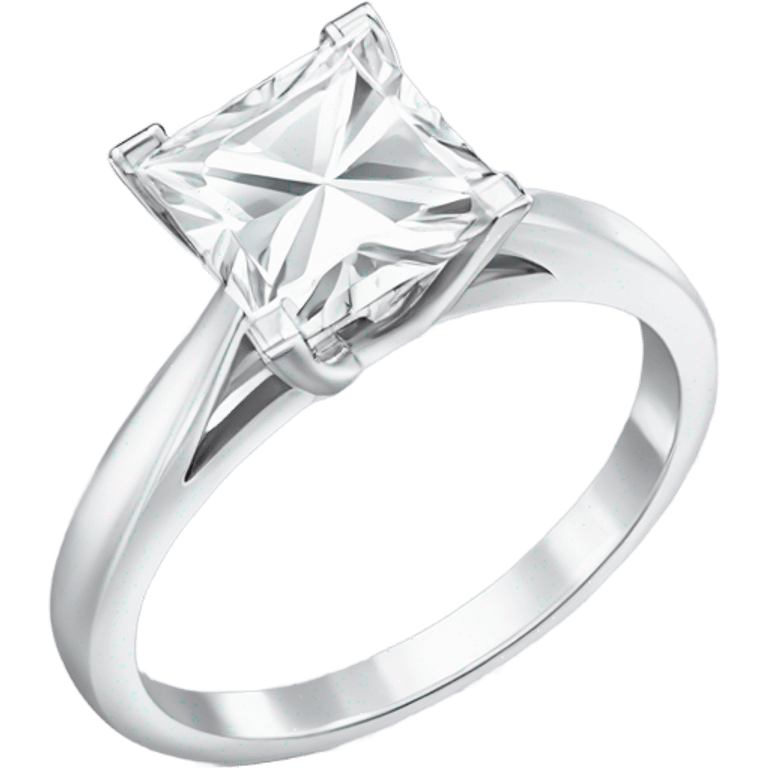 Princess cut diamond ring emoji