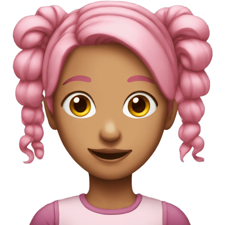 pink haired girl with pigtails  emoji