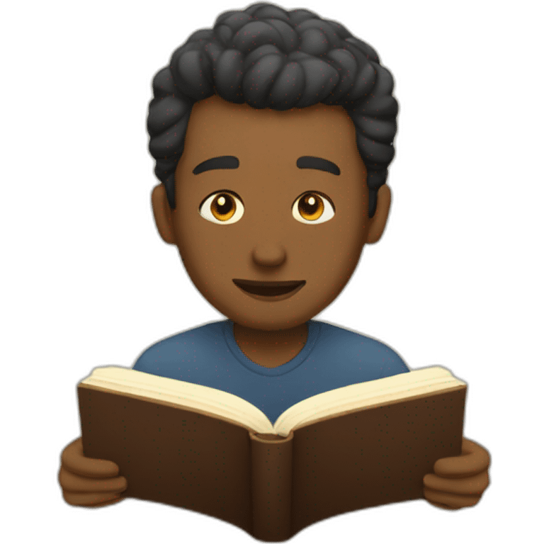 Man read book emoji