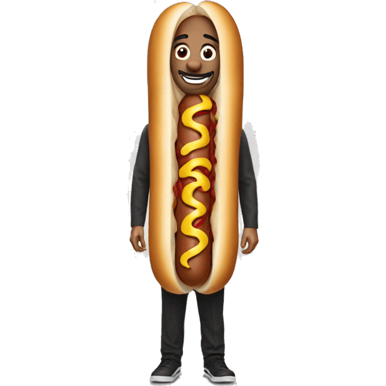 Man in hot dog costume emoji