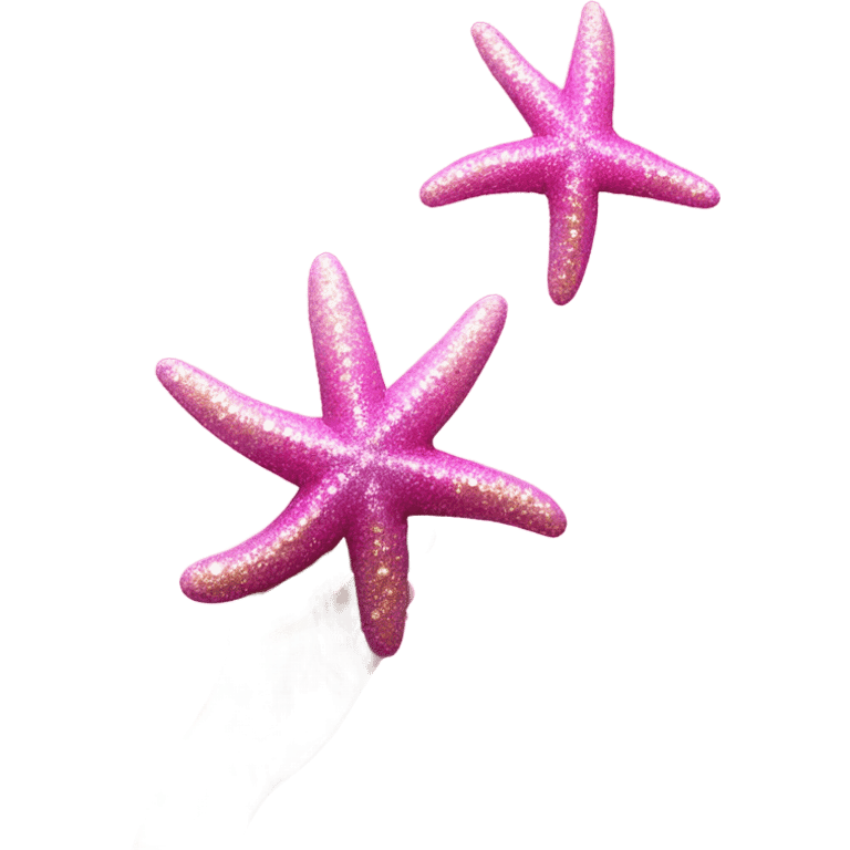 Pink ombre starfish with glitter  emoji