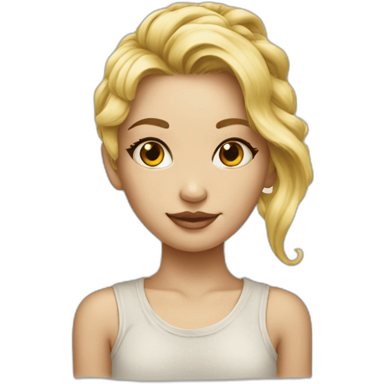 blond girl tattoo emoji