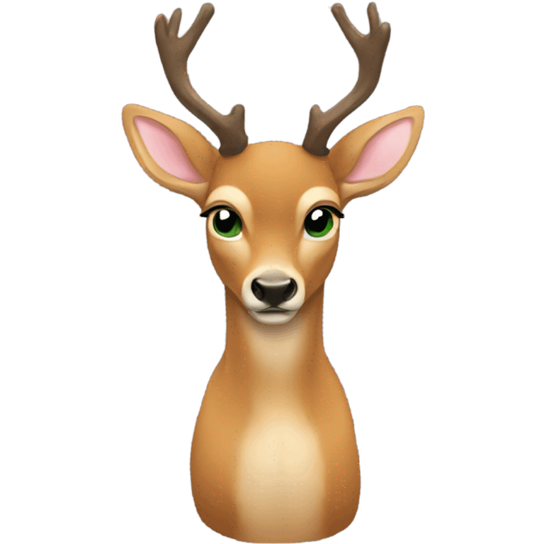 Deer in a green thong emoji